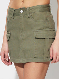 Amani Pocketed Mini Denim Skirt