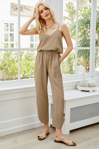 Kira V-Neck Spaghetti Strap Sleeveless Jumpsuit