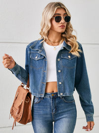 Persephone Button Up Long Sleeve Denim Jacket