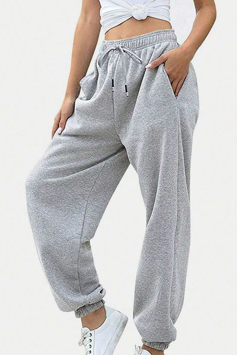 Lauren Elastic Waist Joggers with Pockets