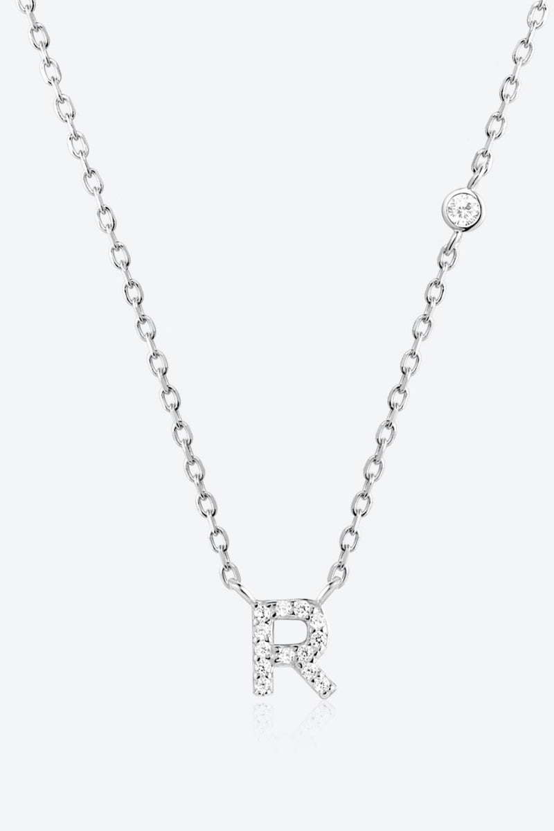 Angelina Q To U Zircon 925 Sterling Silver Necklace