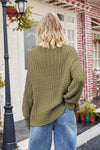 Reagan Ribbed Drop Shoulder Lantern Sleeve Sweater