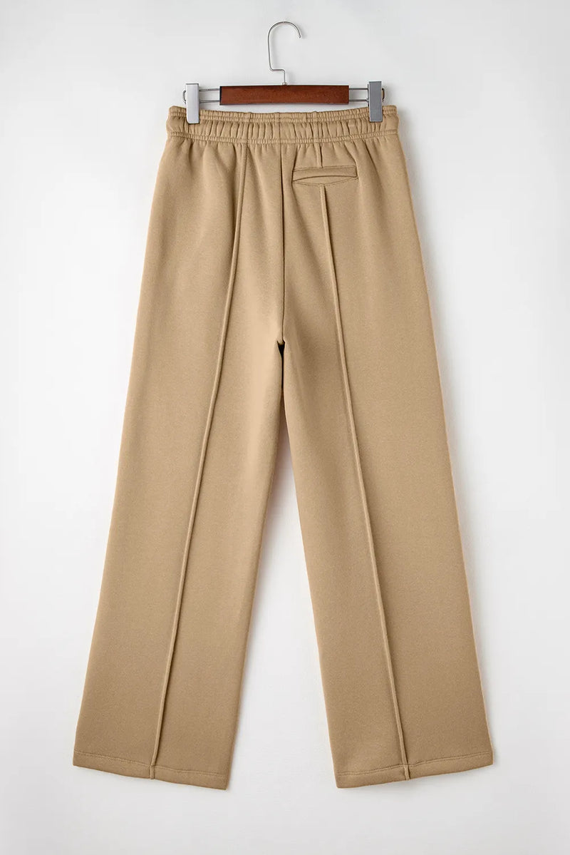 Antonella Drawstring Wide Leg Pants with Pockets