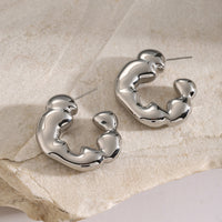 Marlowe Stainless Steel C-Hoop Earrings