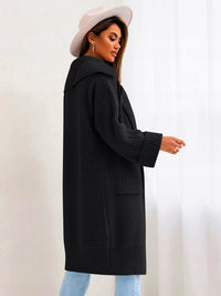 Arya Pocketed Collared Neck Dropped Shoulder Cardigan