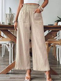 Kairi Pocketed Elastic Waist Wide Leg Pants