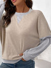 Legacy Contrast Round Neck Long Sleeve T-Shirt