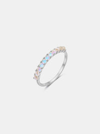 Allison 925 Sterling Silver Inlaid Opal Ring