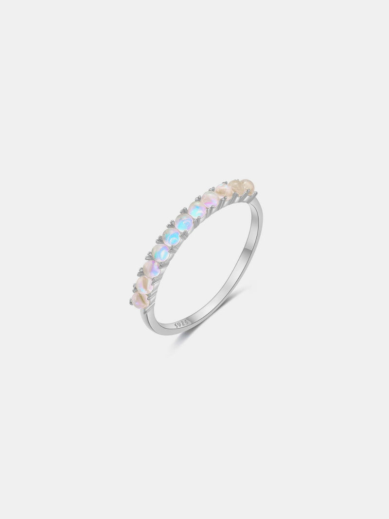 Allison 925 Sterling Silver Inlaid Opal Ring