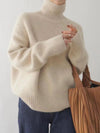 Elsie Turtleneck Dropped Shoulder Long Sleeve Sweater