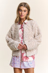 Jamie Mixed Fabric Chic Jacket