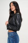 Paige Zip Up Cropped Bomber Jacket