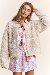 Jamie Mixed Fabric Chic Jacket