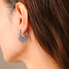 Azariah Titanium Steel Leaf Shape Earrings