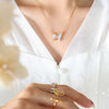 Priscilla Gold-Plated Butterfly Pendant Necklace