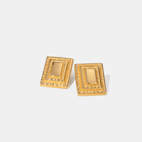 Tiana 18K Gold-Plated Stainless Steel Square Shape Earrings