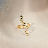 Gabrielle Snake Shape 18K Gold-Plated Bypass Ring