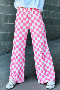 April Checkered Wide Leg Pants