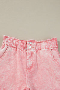 Malaya Paperbag Waist Denim Shorts