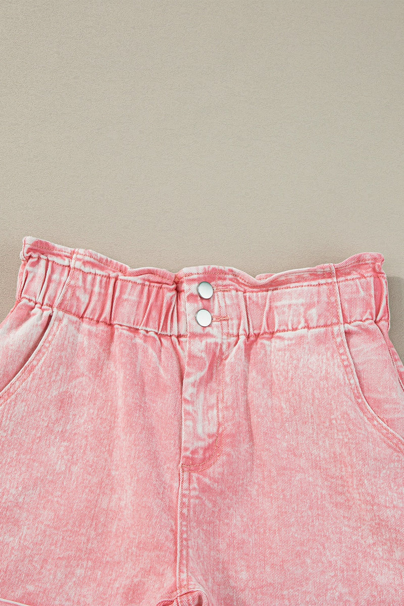 Malaya Paperbag Waist Denim Shorts