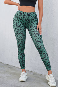 Sasha Leopard Print Wide Waistband Leggings