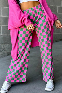 April Checkered Wide Leg Pants