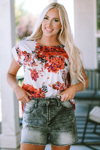 Madelyn Floral Round Neck Short Sleeve Top