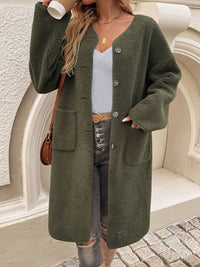 Nicole Button Up Long Sleeve Coat