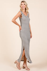 Naya Striped Scoop Neck Sleeveless Maxi Dress