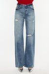 Zainab Distressed High Waist Bootcut Jeans