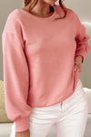 Maeve Bow Round Neck Long Sleeve Sweatshirt