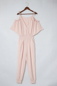 Joanna Frill Surplice Cold Shoulder Jumpsuit