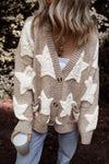 Lia Star Button Up Long Sleeve Cardigan