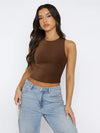 Casey Round Neck Cropped Tank