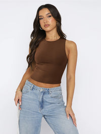 Casey Round Neck Cropped Tank