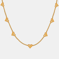 Loretta Titanium Steel Zircon Heart Necklace