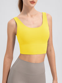 Ezra Scoop Neck Wide Strap Active Tank