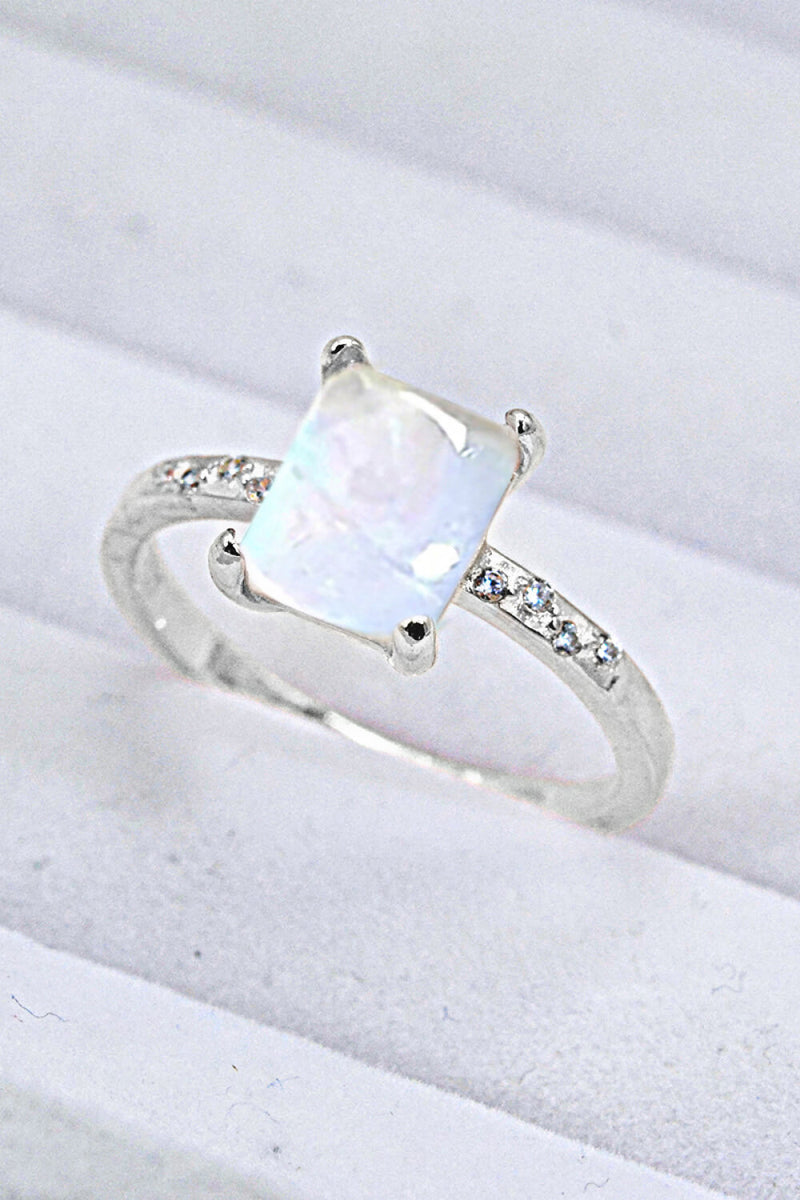 Makayla Square Moonstone Ring