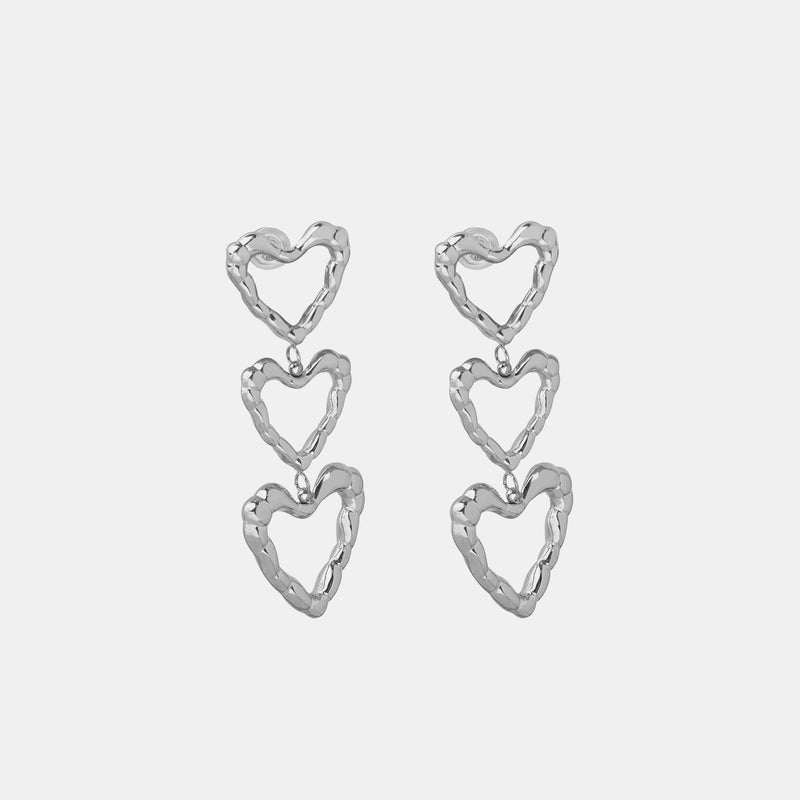 Linda Titanium Steel Heart Earrings