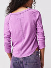 Madilyn Exposed Seam Notched Long Sleeve T-Shirt