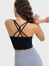 Paola Crisscross Round Neck Active Tank