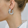 Marlowe Stainless Steel C-Hoop Earrings