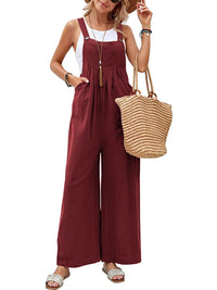 Sadie Square Neck Wide Strap Overalls