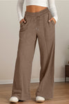 Scarlet Drawstring Elastic Waist Wide Leg Pants