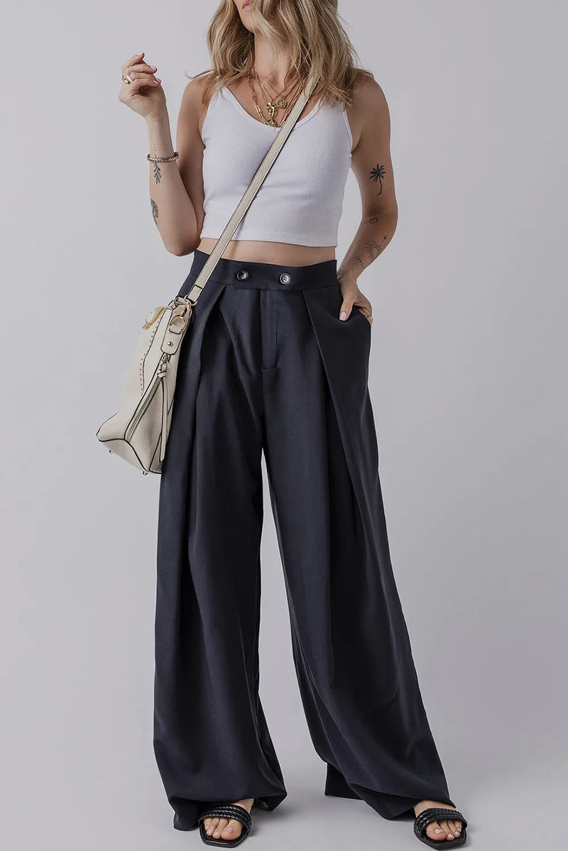 Alaina Wide Leg Pants with Pockets