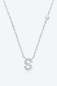 Angelina Q To U Zircon 925 Sterling Silver Necklace