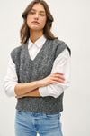 Roselyn Cable Knit V-Neck Sweater Vest