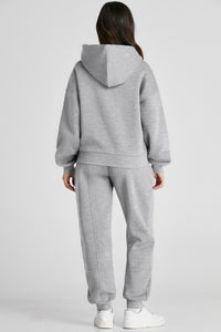 Claire Dropped Shoulder Long Sleeve Hoodie and Pants Active Set