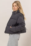 Sariyah Quilted Back Drawstring Puffer Jacket