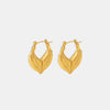 Azariah Titanium Steel Leaf Shape Earrings